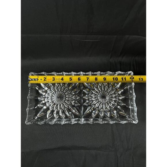 Vintage Bleikristall 24% Lead Crystal GERMAN Vase Tray glass clear candy dish - Picture 3 of 15